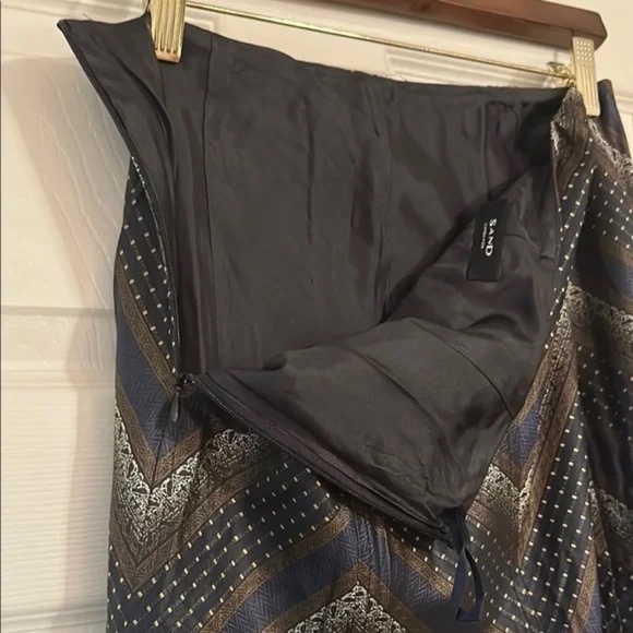 Sand Copenhagen Pleated A-Line Skirt sz 4 - Picture 5 of 5